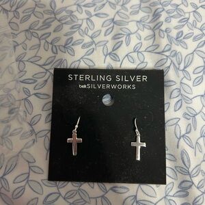 Belk Sterling Silver Cross Earrings